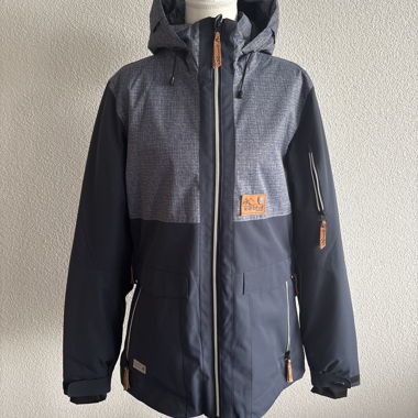 Giacca da sci blu scuro con cappuccio