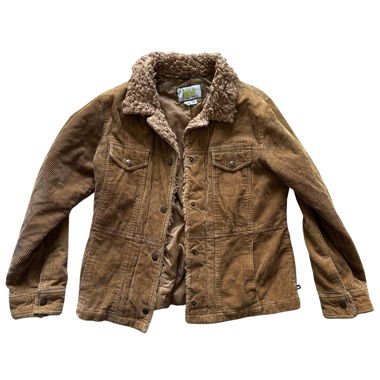 Vintage Y2K LEI Herbstjacke mit Teddy-Kragen L