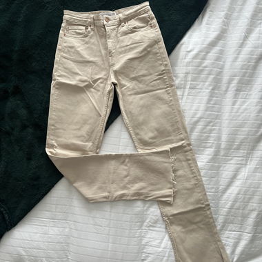 Beige Bootcut Jeans
