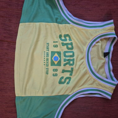 Débardeur sport jaune et vert
