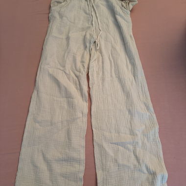 Pantalon ample en mousseline