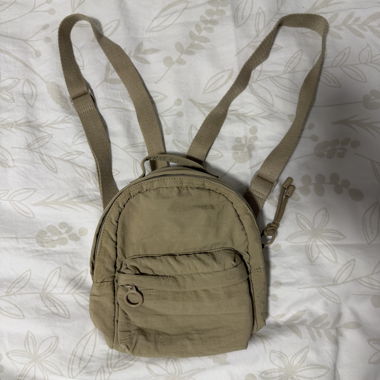 Mini beige backpack