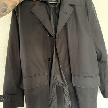 Trench coat nero Massimo Dutti