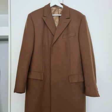 Brauner Oversize Wolle Mantel M L