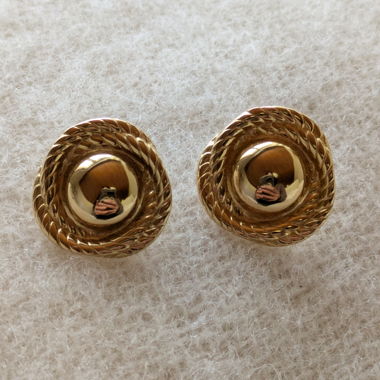 Boucles d’oreilles à tige en acier inoxydable doré 18K plaqué