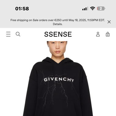 Givenchy Black Graphic Lightning Glow in the Dark