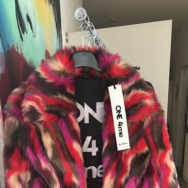 Trendy Kunstfell Mantel