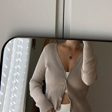 rosa - brown cardigan 