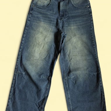 Jeans large en denim