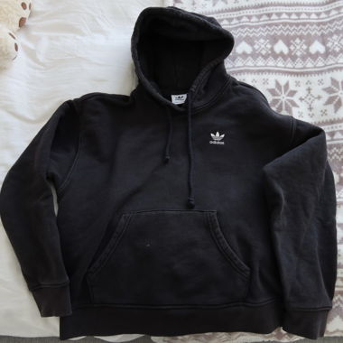 ADIDAS - Felpa con cappuccio nera