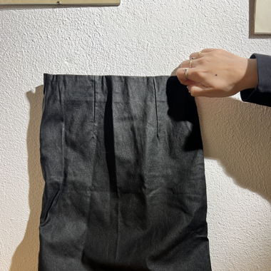 Jupe noire basique effet cuir 