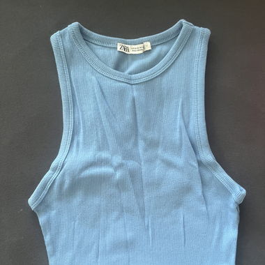 Blue Crop Top