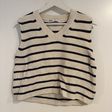 ZARA striped knit vest