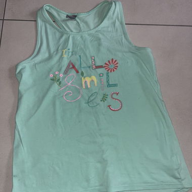 Mint Tank Top with Message