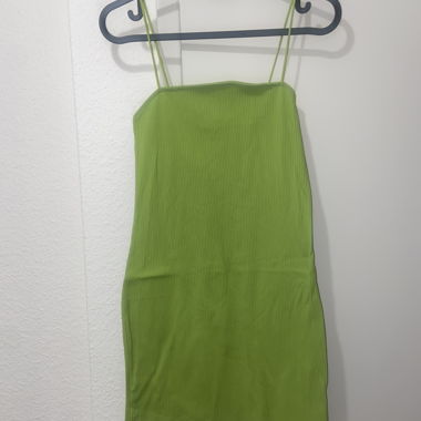Robe tube élastique vert vif
