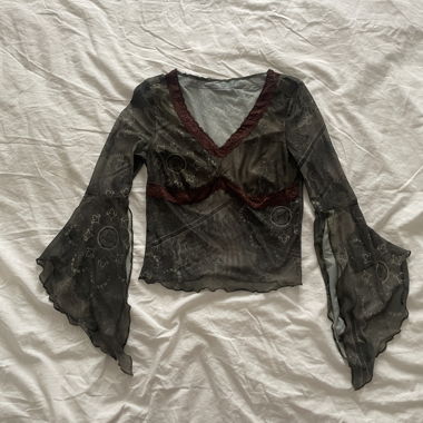Fairy y2k mesh Top