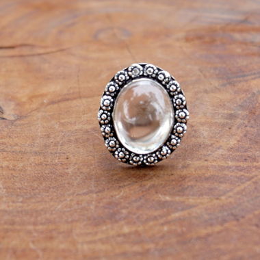 Bague avec cristal de roche 