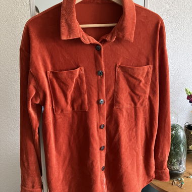 Orange Corduroy Shirt