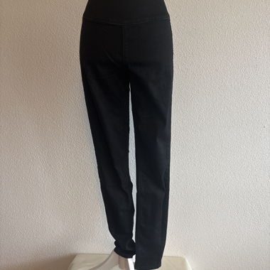 Pantaloni stretch vita alta neri
