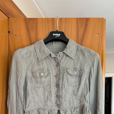 Giacca Blazer Corta Grigio Oliva