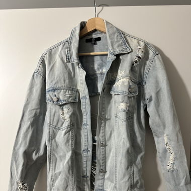 Jeans Jacke geriped