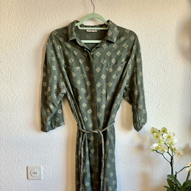 Grünes Hemdblusenkleid Gr. S/M 
