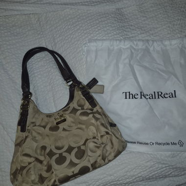Borsa a tracolla Coach con monogramma