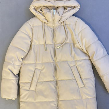 ZARA women's winter jacket beige size XS – warm & modern