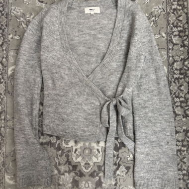 Gina Tricot Grey Wickelstrick-Cardigan