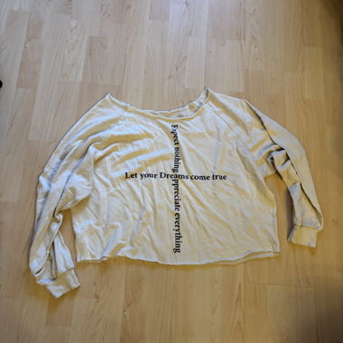 Off the shoulder dünner pullover off white