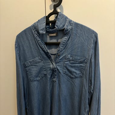 Bluse in Jeansoptik