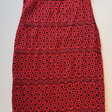 Red Lace Bustier Dress