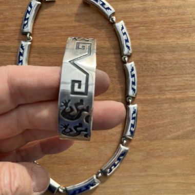 Collana (Argento) con Bracciale e Orecchini a Perno