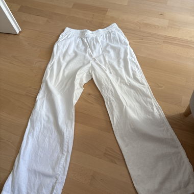 Pantalon en lin blanc