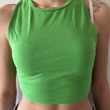 Green Cropped Top