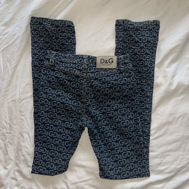 y2k indiesleaze low-waist d&g jeggings pants