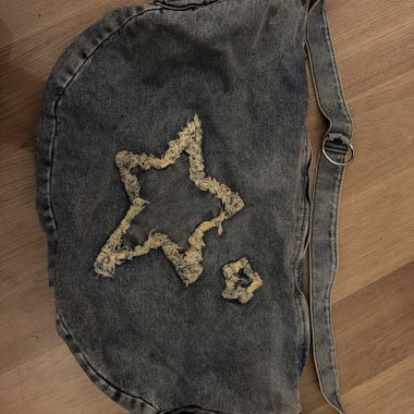 Sac bandoulière en denim avec application étoile