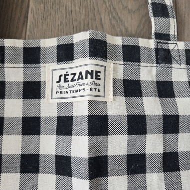 Sezane Shopper mit Karomuster