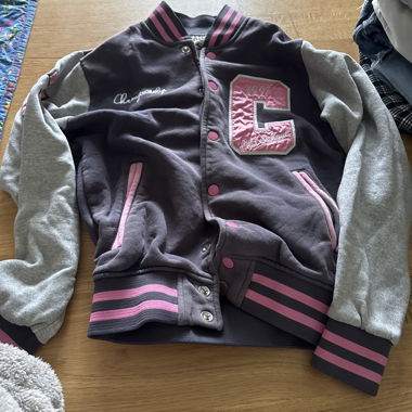 Giacca college bambini grigio/rosa