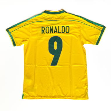 Maillot jaune vintage Brésil Ronaldo 9 - L