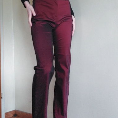 shimery red party pants