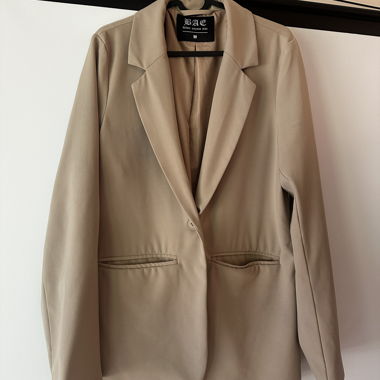 Blazer Beige Croisé Simple Boutonnage
