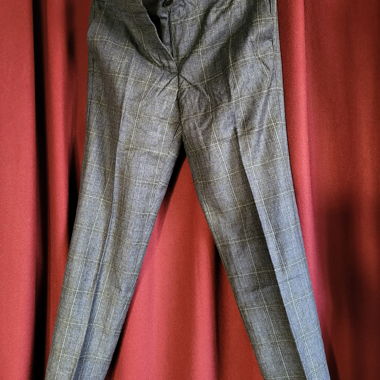Grey Check Chino Trousers