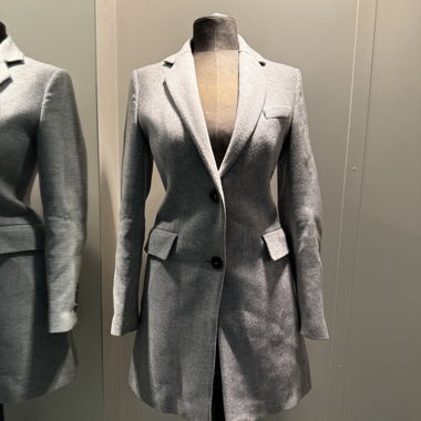 Manteau-blazer gris cintré