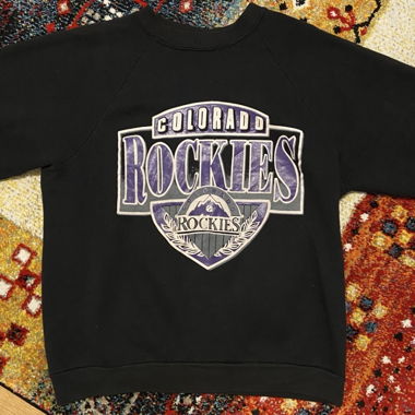 colorado rockies black vintage sweater