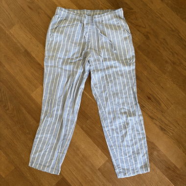 Pantalon en lin rayé S
