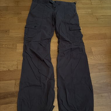 Pantalon cargo vintage noir-gris