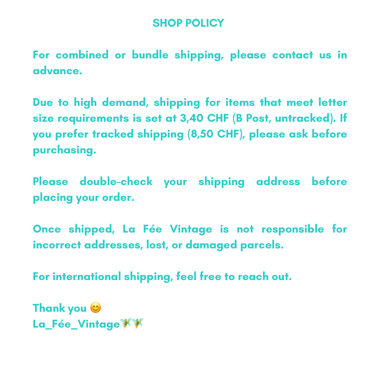 SHOP POLICY