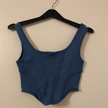 Crop top de sport bleu