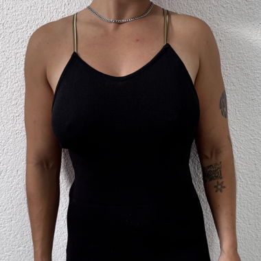 Zara Black & Gold Mini Dress 
